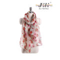 Latest Design New Fashion Voile Animal Elephant Printed Long Winter Scarf for Lady